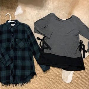 2 CUTE Shirts-Beach Lunch Lounge-Pebble and Stone